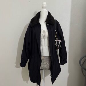 Faux fur oversized coat